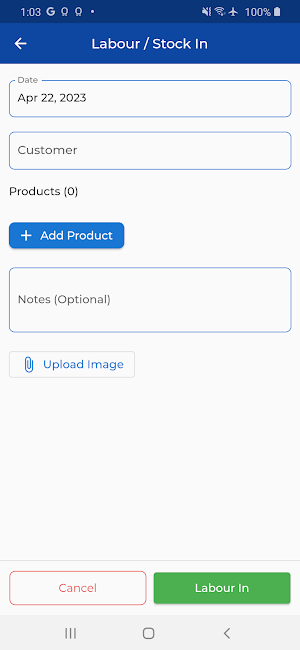 Pipe Fittings Stock Management Screenshot 2