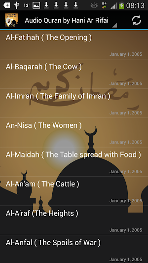 Audio Quran by Hani Ar Rifai Screenshot 0
