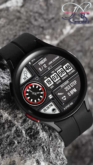 N-SPORT668 FlipDigi Watch Face Screenshot 1