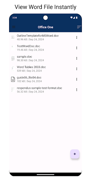 Word One - DOC & DOCX Reader Screenshot 0