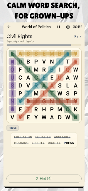 Calm Word Search - Pencilmark Screenshot 0