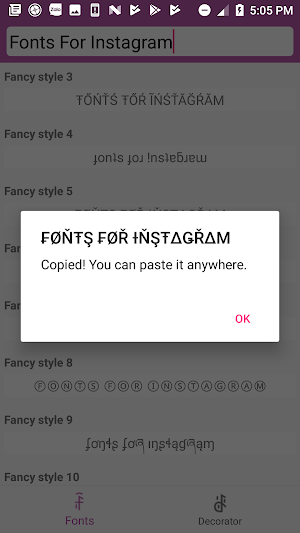 Cool Fonts for Instagram, Facebook, Twitter, ... Screenshot 1