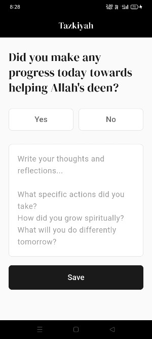 Tazkiyah Daily Deen Reflection Screenshot 0