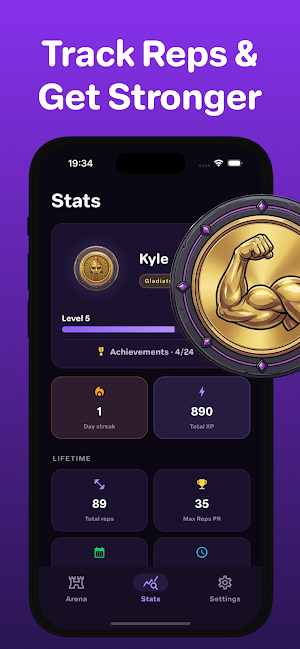 Fit Arena: Push Up Counter RPG Screenshot 1