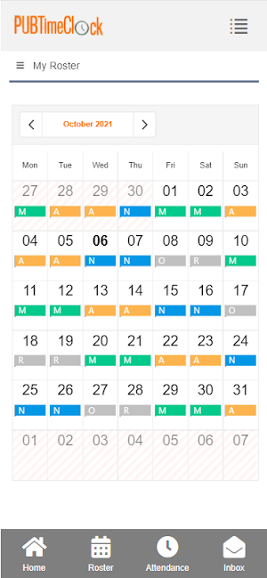 PUB Time Clock Screenshot 2