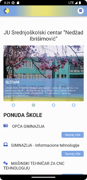 JU SC "NEDŽAD IBRIŠIMOVIĆ" IL Screenshot 3