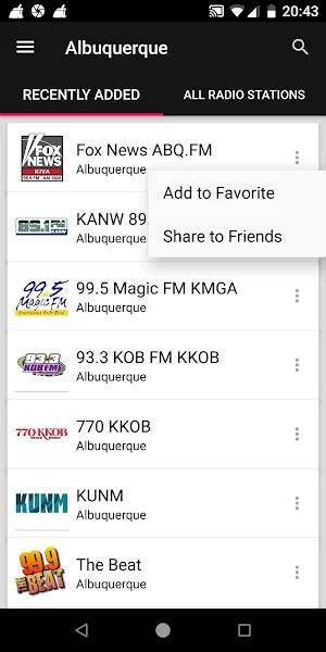 Albuquerque Radio Stations - New Mexico, USA Screenshot 1