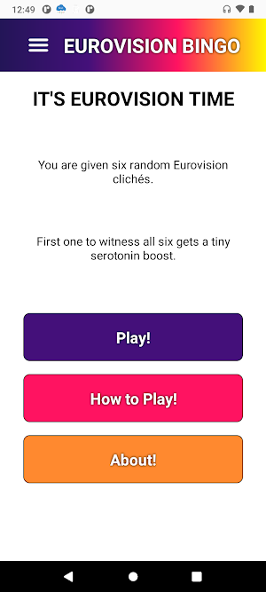 Eurovision Bingo Screenshot 0
