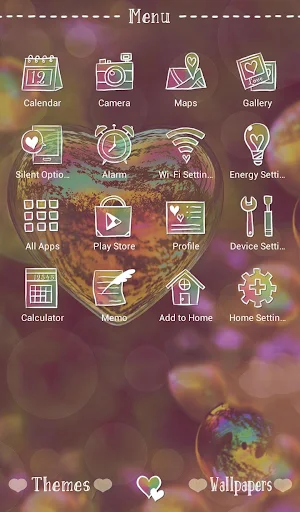 Heart Bubble Theme +HOME Screenshot 1