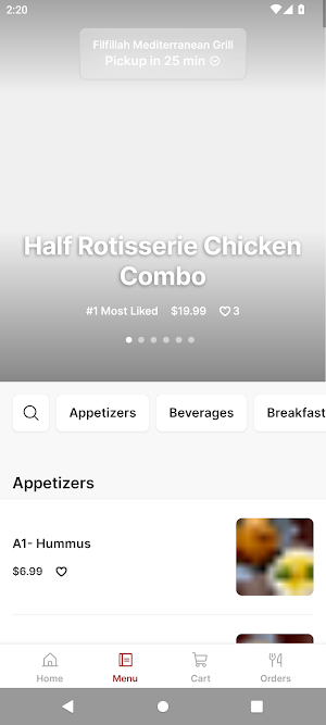 Filfillah Mediterranean Grill Screenshot 1
