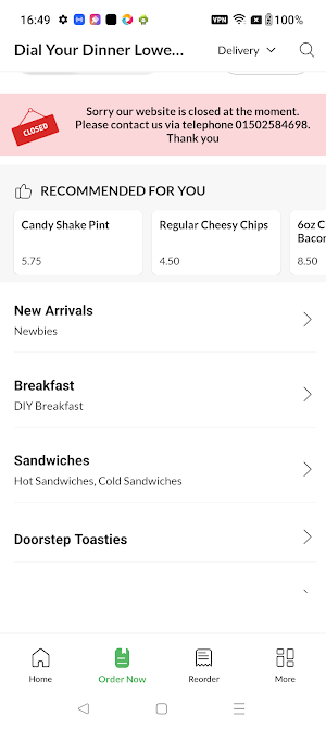 Dial Your Dinner Lowestoft Screenshot 2
