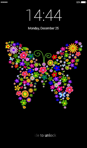 Butterflies Lock Screen Wallpa Screenshot 0