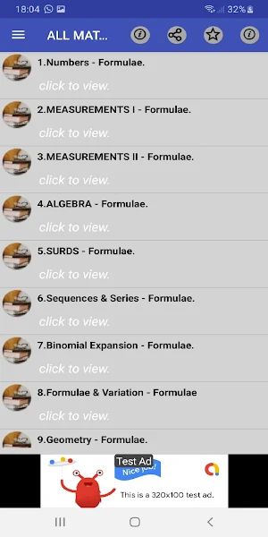Mathematics formula: form 1 - 4 maths formulae Screenshot 0