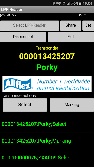 Allflex LPR Reader Screenshot 0