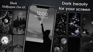 Black Wallpapers Live 4K Screenshot 0