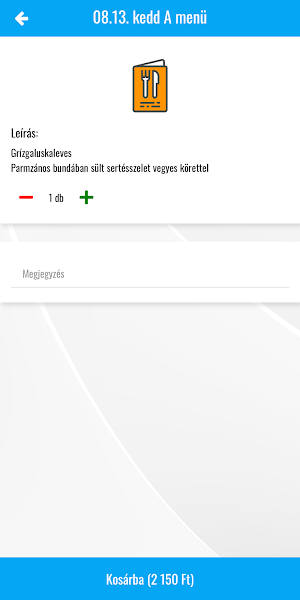 KÉK Étterem Napi Menü Screenshot 2