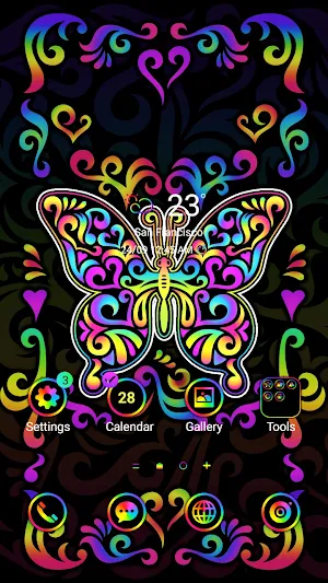 Rainbow Floral - Wallpaper Screenshot 0