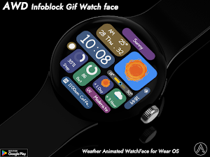 AWD Infoblock Gif Watch face Screenshot 0