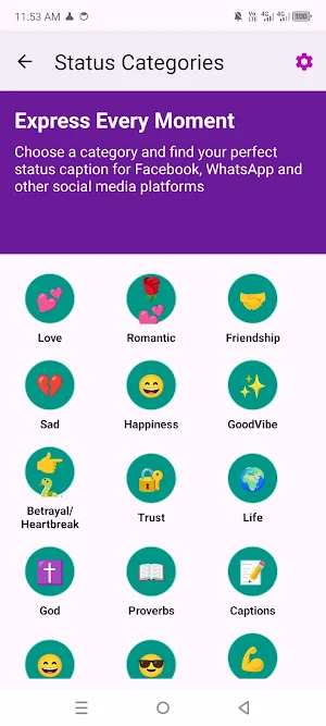 STATUS CAPTIONS & MESSAGES Screenshot 2
