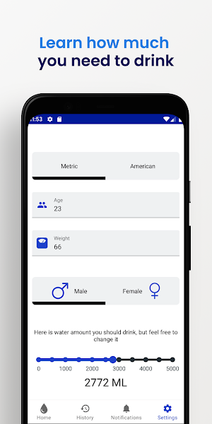 Water Tracker - Drink Reminder Screenshot 2