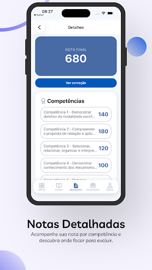 E-correção: app do aluno Screenshot 2