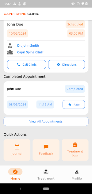 Capri Spine Clinic Screenshot 1