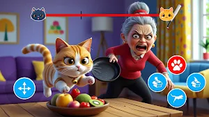 Cat and Grandma: Cat Simulator Screenshot 0