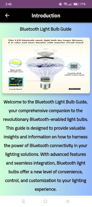 bluetooth light bulb guide Screenshot 1
