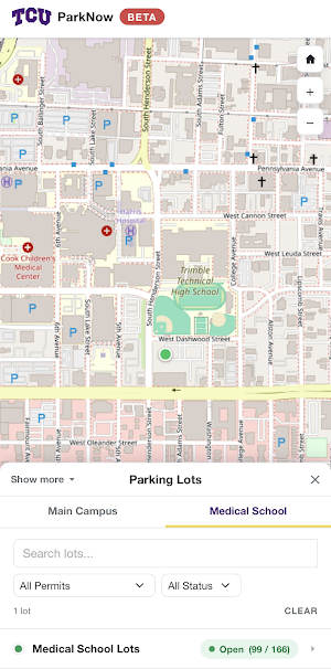 TCU ParkNow Screenshot 1