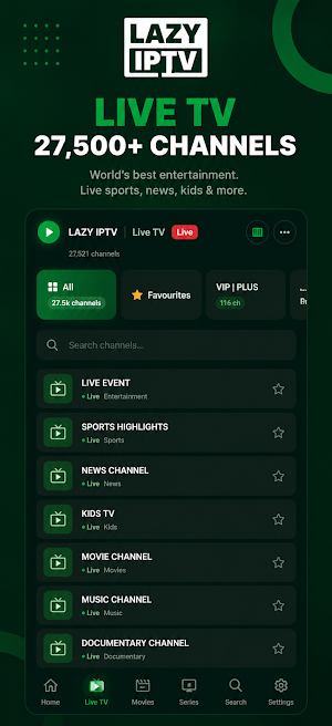 LAZY IPTV Screenshot 1
