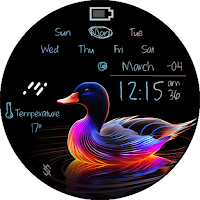BFF52 - Neon Art Swan colorful