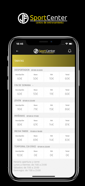 JF SportCenter Screenshot 1