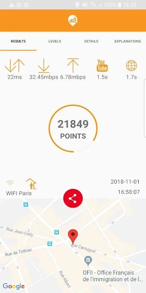 Mobile Network Quality Test Screenshot 2