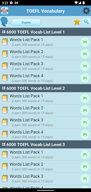 6000 TOEFL Vocabulary Screenshot 0