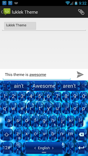Keyboard Theme Shading Blue Screenshot 1