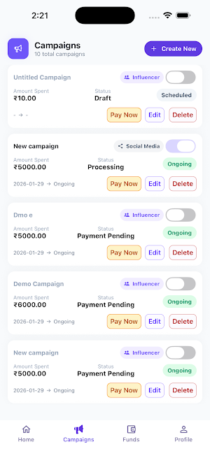 Torsept: Influencer Marketing Screenshot 1