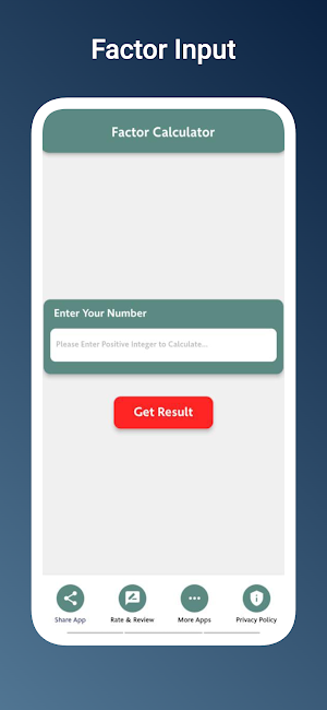 Factor Calculator Screenshot 1