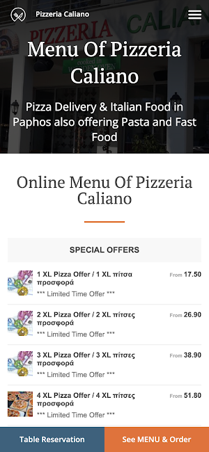 Pizzeria Caliano Screenshot 2