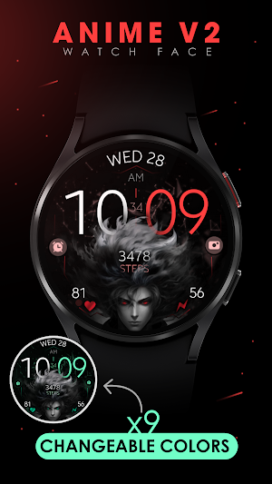 Anime v2 animated watch face Screenshot 1