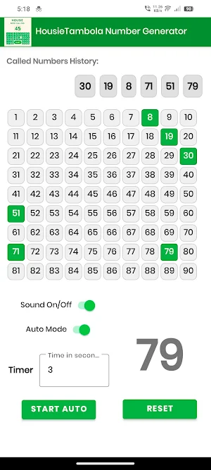 Housie Number Generator Screenshot 0