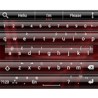AI Keyboard Theme Glass Red