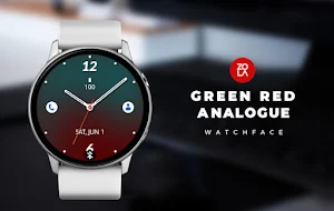 Green Red Analogue Watch Face Screenshot 0