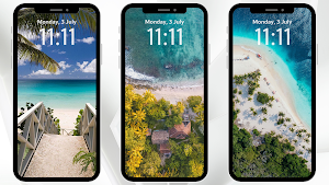 Tropical Beach Wallpaper Screenshot 1
