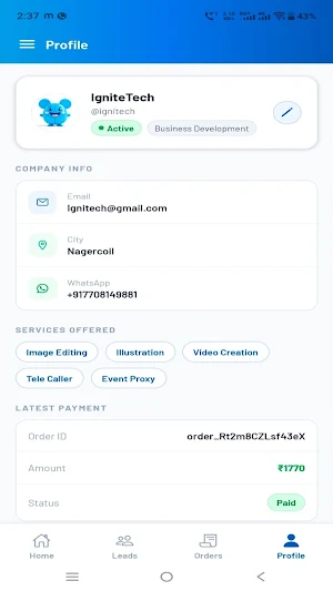Admini - Freelancer Screenshot 2