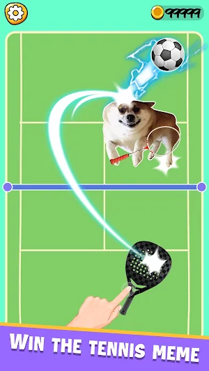 Cat Play Tennis: Meme Sport Screenshot 3