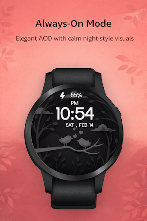 Love Birds Digital Watch Face Screenshot 2