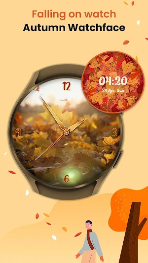 Autumn Watchface: Forest Scene Screenshot 0