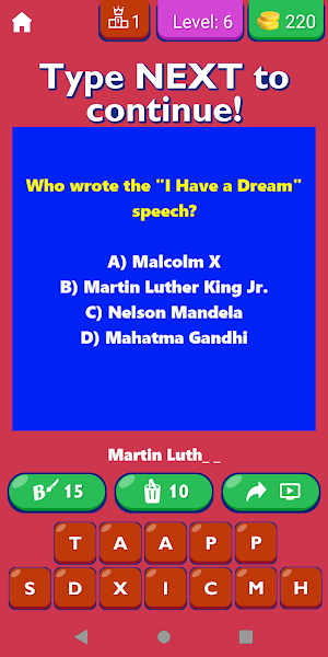 American History Quiz Game Screenshot 2