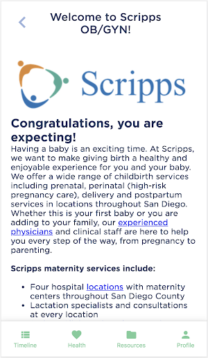 MyScrippsBaby Screenshot 1