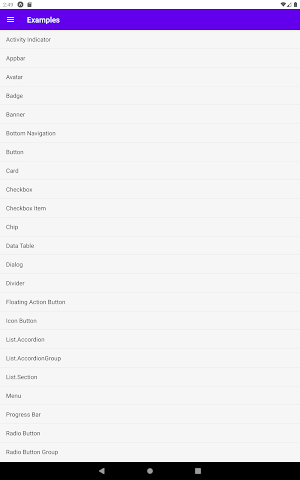 React Native Paper Example Screenshot 0
